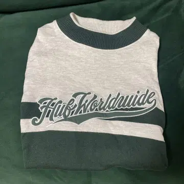 HUF 긴팔 티셔츠 M 그레이/다크 그린 남성용 여성용