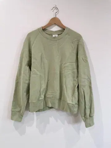 H&M 오버 사이즈 크루넥 맨투맨 라이트 그린 여성용