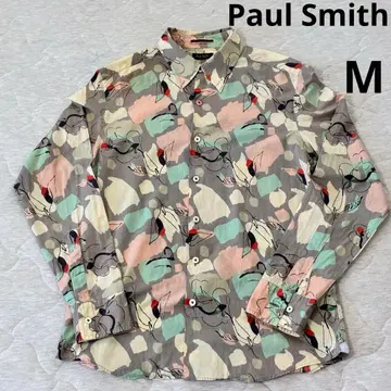 [ 새상품급 ] 폴스미스 꽃무늬 긴팔 셔츠 겉옷 면 남성용 올 패턴 M