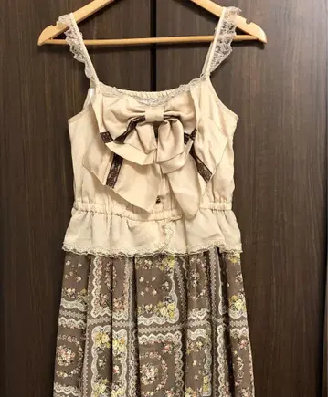 axes femme 빅 리본 원피스 꽃무늬 리즈리사 히메 스타일