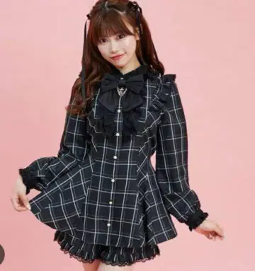 시크릿 허니 액세서리 리본 레이스 프릴 셋업