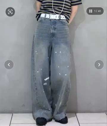 JEANASIS 그런지 커브 데님 블루
