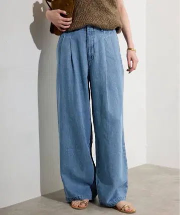 SLOBE IENA LEDENIM TUCK TROUSER 데님 38