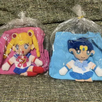 레트로 레어 세일러문 봉제 인형 포함 미니 토트백