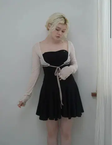 andmaryAM1487 Lona ribbon mini dress