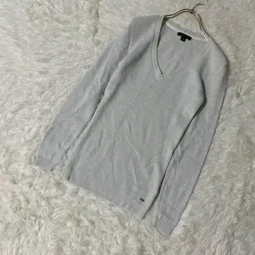 [고품질] TOMMY HILFIGER V넥 니트 그레이 XXS
