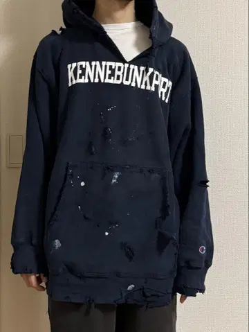 빈티지 Champion Kennebunkport 후드티 리메이크