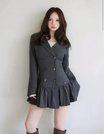 andmaryAM1459 Donna gather mini dress