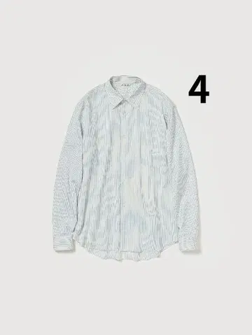 AURALEE 25AW COTTON SILK STRIPE SHIRT 4