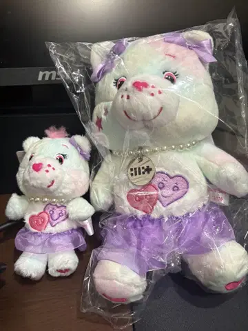 Illit 케어베어 콜라보 봉제 인형 유나 세트