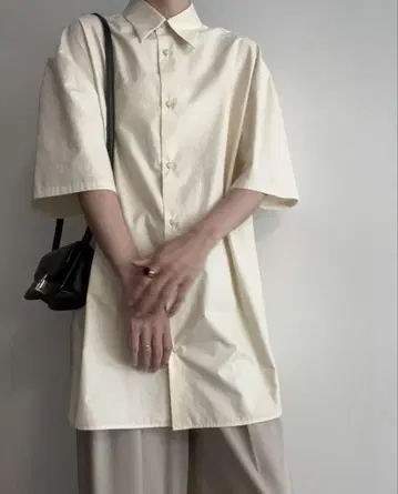 digne glossy shirt cream
