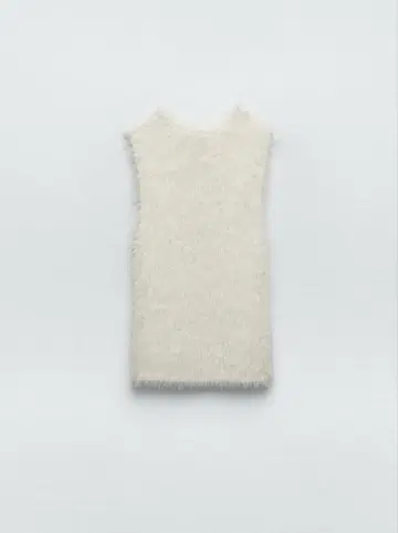 ZARA 인조 모피 T셔츠 S 사이즈