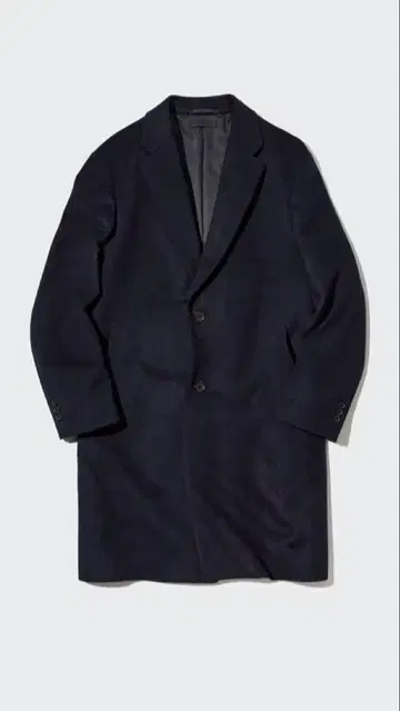 UNIQLO 유니클로 울 캐시미어 체스터 코트 XL 사이즈 블랙