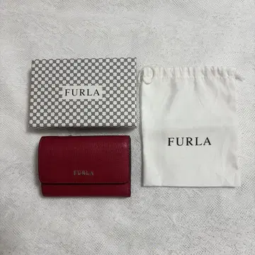 FURLA 훌라 3단 폴더형 지갑 레드