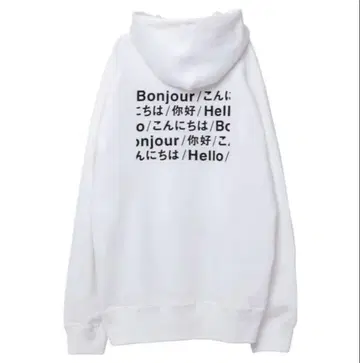 sacai 사카이 Hello sacai 로고 프린트 후드티