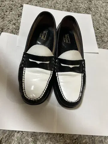 GHbass 블랙/화이트 로퍼