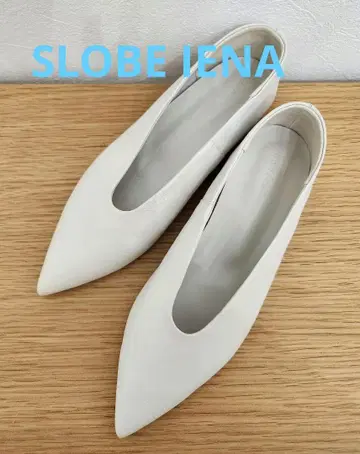 SLOBE IENA 보니타스 포인티드 펌프스 화이트 24cm