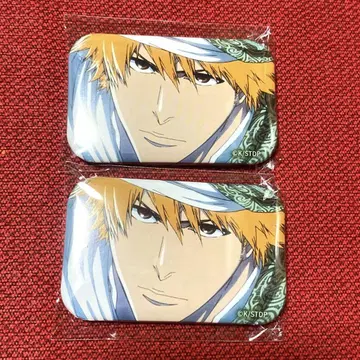 BLEACH 379 쿠로사키 이치고 스퀘어 캔뱃지 2개