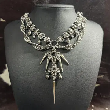Archive opium punk cyber edgy necklace