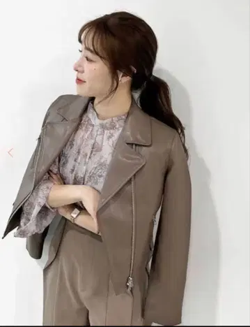 브라운 더블 라이더스 가죽 자켓 코코딜
