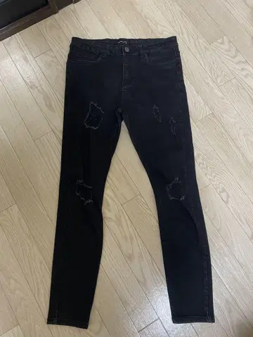 블랙 스키니 데님 32