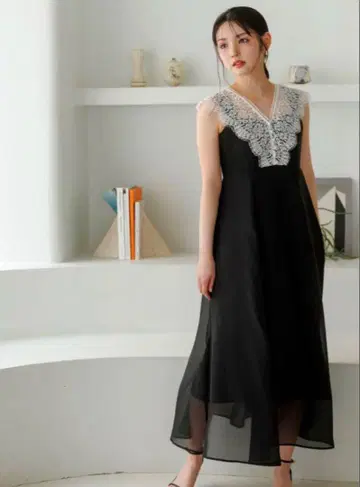 Rirandture 레이스 스칼라 시어 원피스 M