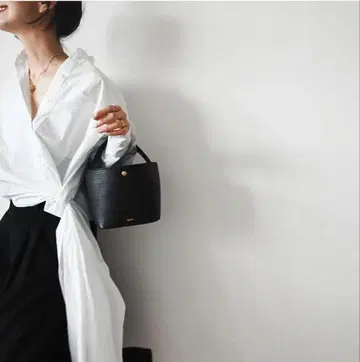 chiiiibag 가죽 바스켓 블랙