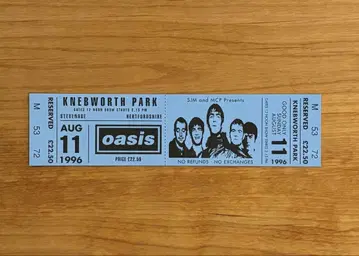 오아시스 oasis 네브워스 1996 메모리얼 티켓 영화관 입장 혜택