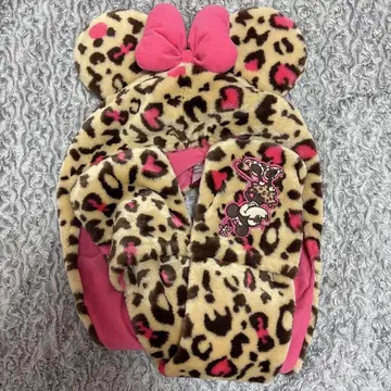 미니 레오파드 무늬 팬캡 머플러캡