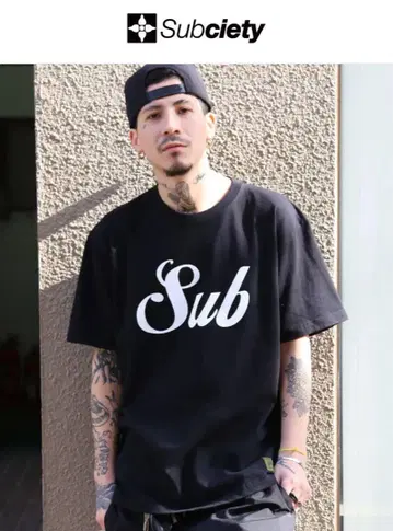 새상품급 Subciety MIDDLE LOGO S/S 서브사이티 셔츠
