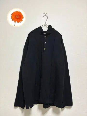 M 토키오쿠마가이 상의 맨투맨 트레이닝복 블랙 울 남성용 사이즈