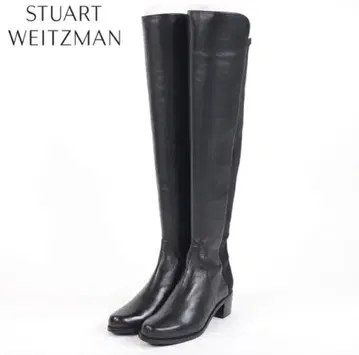 STUART WEITZMAN 니하이 부츠 블랙 로힐 23.5