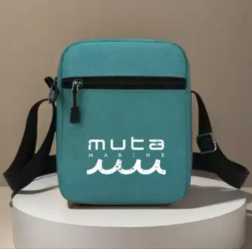 muta 그래픽 숄더백 바디백 시안 그린