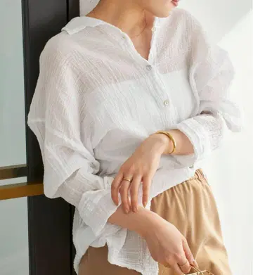 플라주 아틀리에 프랑세 별주 오버 셔츠 화이트