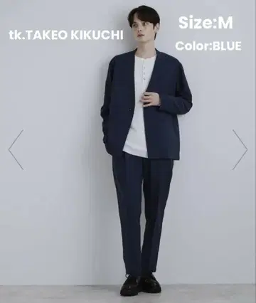 tk.TAKEO KIKUCHI 에어리 노카라 셋업 M 블루 계열