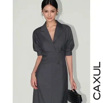 [ 거의 미사용 ] CAXUL 테일러드 원피스