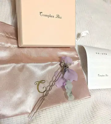 Complex Biz 꽃 모티브 헤어콤 헤어 액세서리