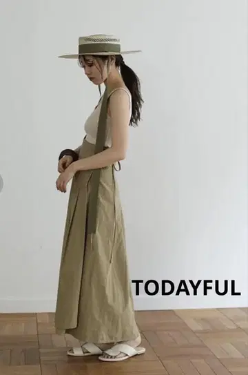 TODAYFUL 투데이풀 W 랩 어라운드 치노 스커트 36