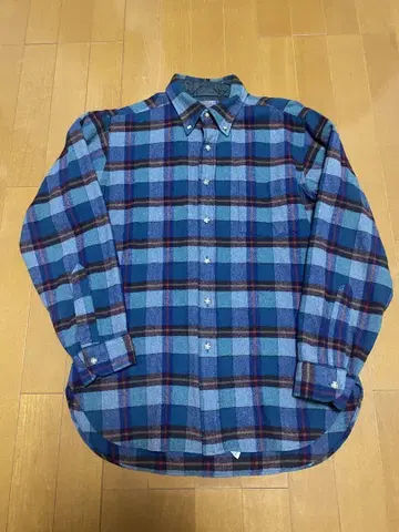 PENDLETON 체크 플란넬 셔츠 M USA제 울 셔츠 70s 옴브레