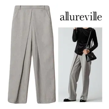 새상품급 알아바일 allureville 멜란지 미니 해링본 테이퍼드