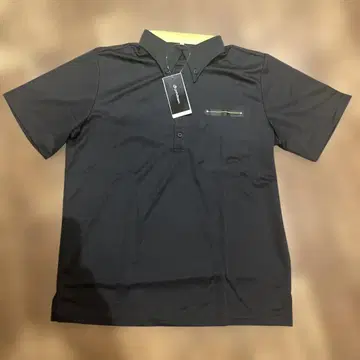 Phiten 블랙 피케 셔츠 LL