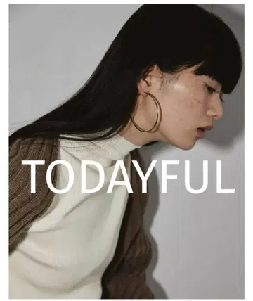 todayful Thin Hoop Pierce 실버 후프 귀걸이