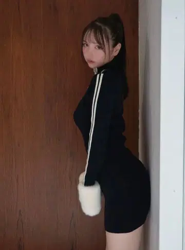 andmary Zoe fur mini dress