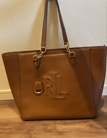 RL 브라운 가죽 토트백