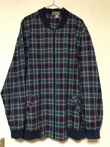 90s made in usa full zip check jacket