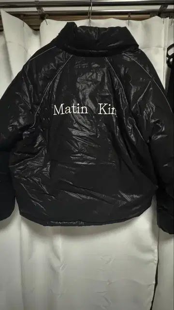Matin Kim 코팅 다운 블랙 자켓 S