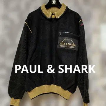 PAUL & SHARK 2way 레이어드 디자인 캐주얼 스웨터 크롭 기장