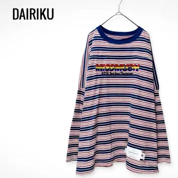 DAIRIKU 22AW MISSMUCH 보더 풋볼 티셔츠