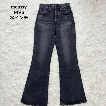 인기 상품 MOUSSY 마우지 MVS 플레어 블랙 데님