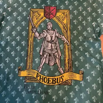 90s 디즈니 노트르담의 종 올 패턴 T셔츠 그린